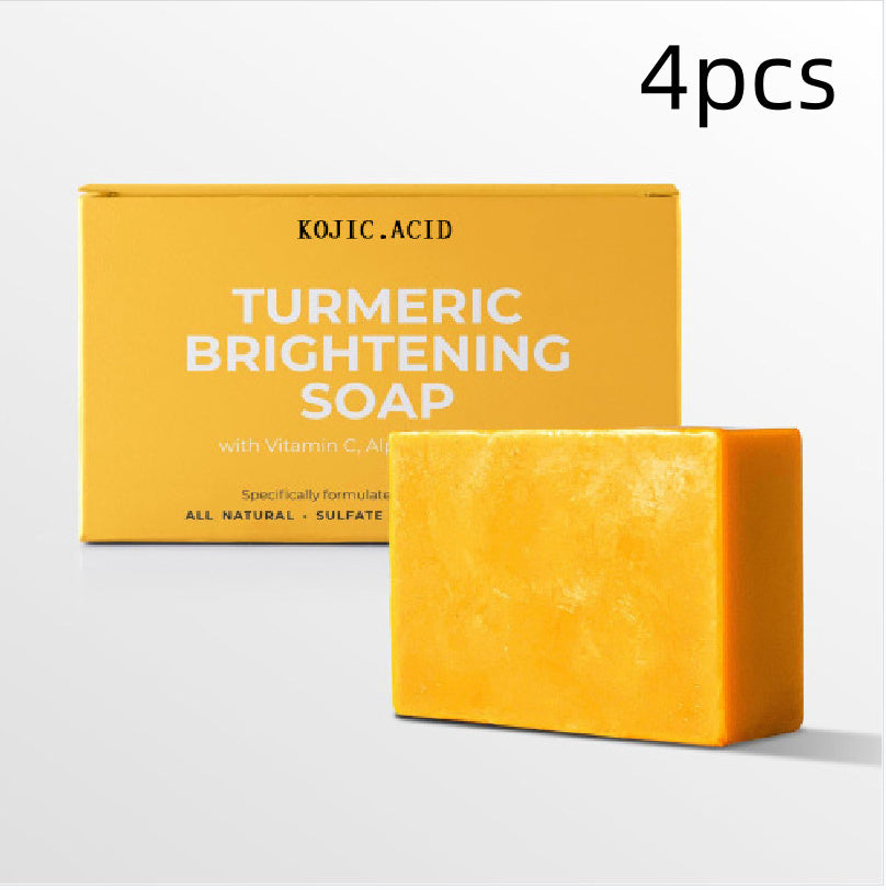 Turmeric Kojic Soap Turmeric Kojic Acid Soap Handmade Skin Products Natural Turmeric Soap Bar Skin Clean Dark Spot Remover Moist Bathing Facial Soap